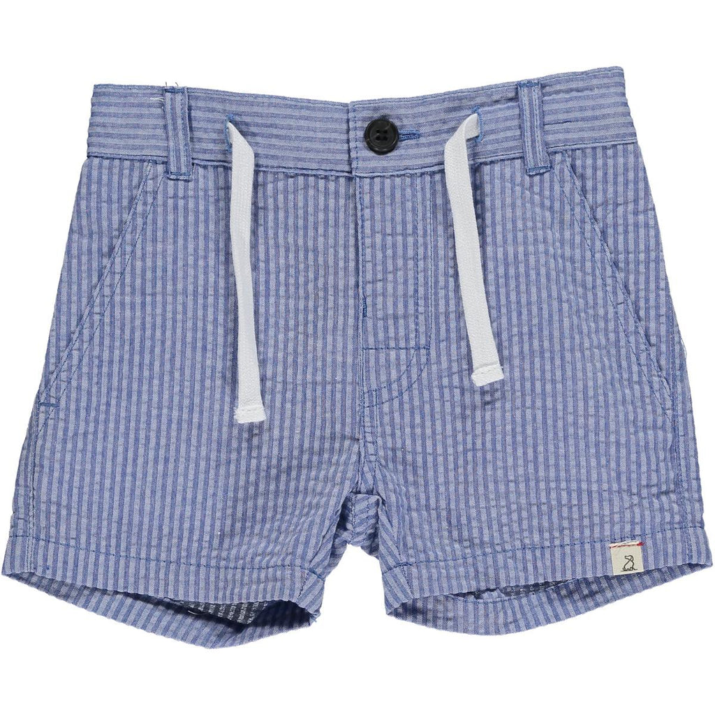 Navy Seersucker Shorts