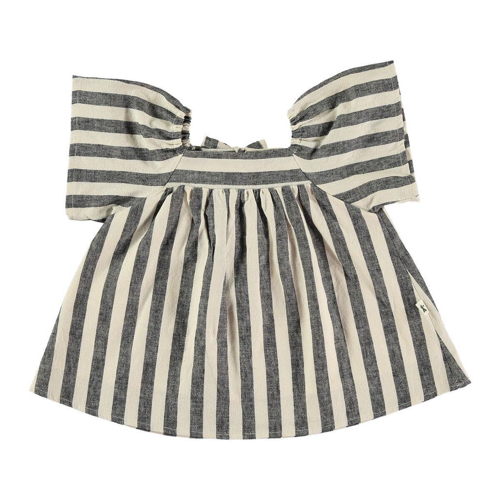 Black & Sand Stripe Dress w/ Bloomer