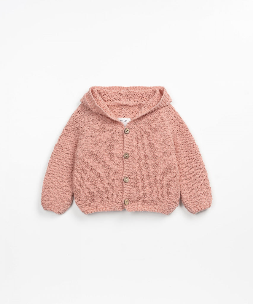 Salmon Pink Knit Jacket