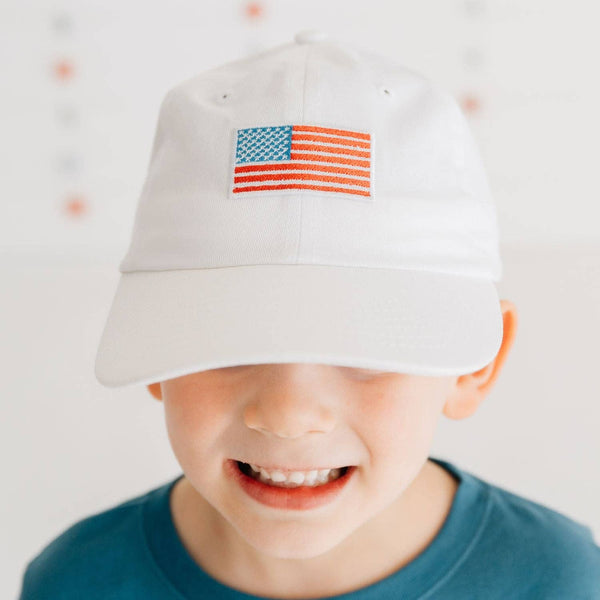 American Flag Patch Baseball Hat - Fourth of July - Kids – Charlotte ...