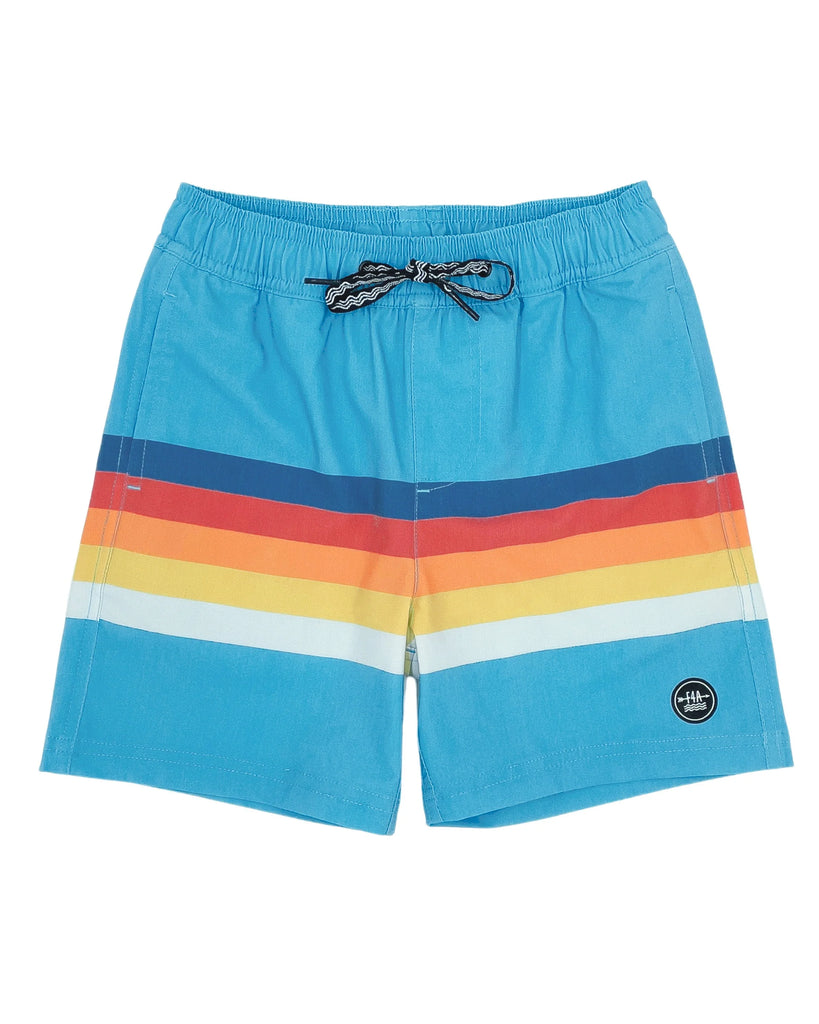 Vintage Stripe Volley Trunk/Blue Grotto