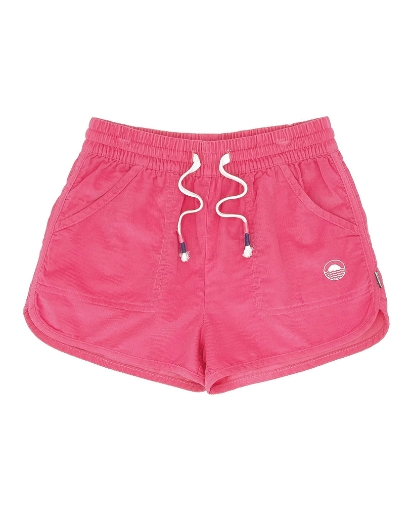 Daisy Corduroy Shorts/Hot Pink