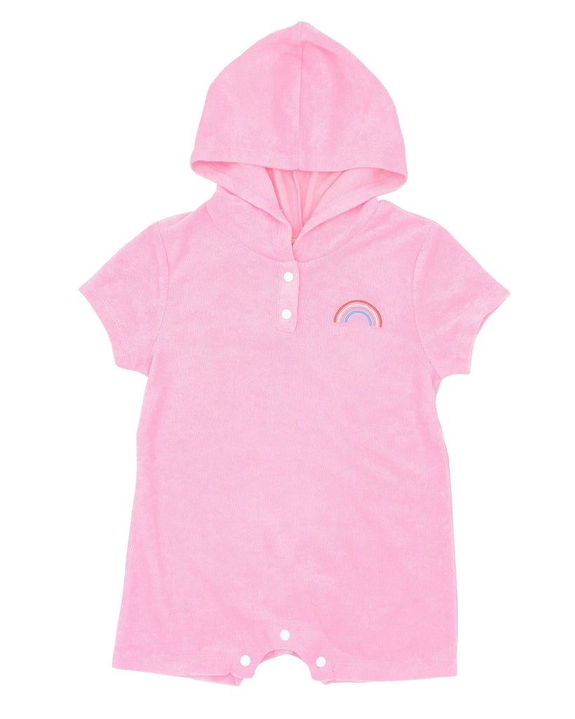 Finn Baby Hooded Romper/Pink