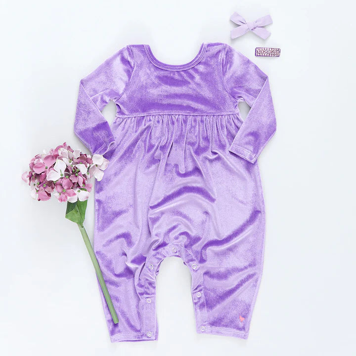 Baby Girls Velour Steph Jumper- Lavender