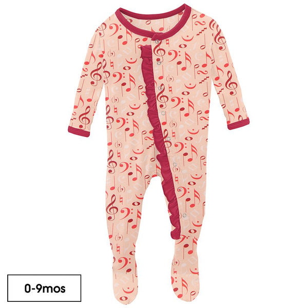 Kickee Pants Peach Blossom Music Class Zip Footie – Charlotte West Baby