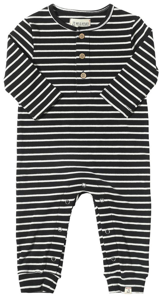 Black & White Stripe Mason Romper