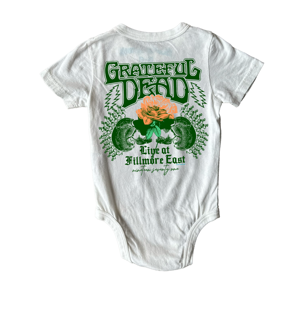 Grateful Dead Skull & Rose Onesie