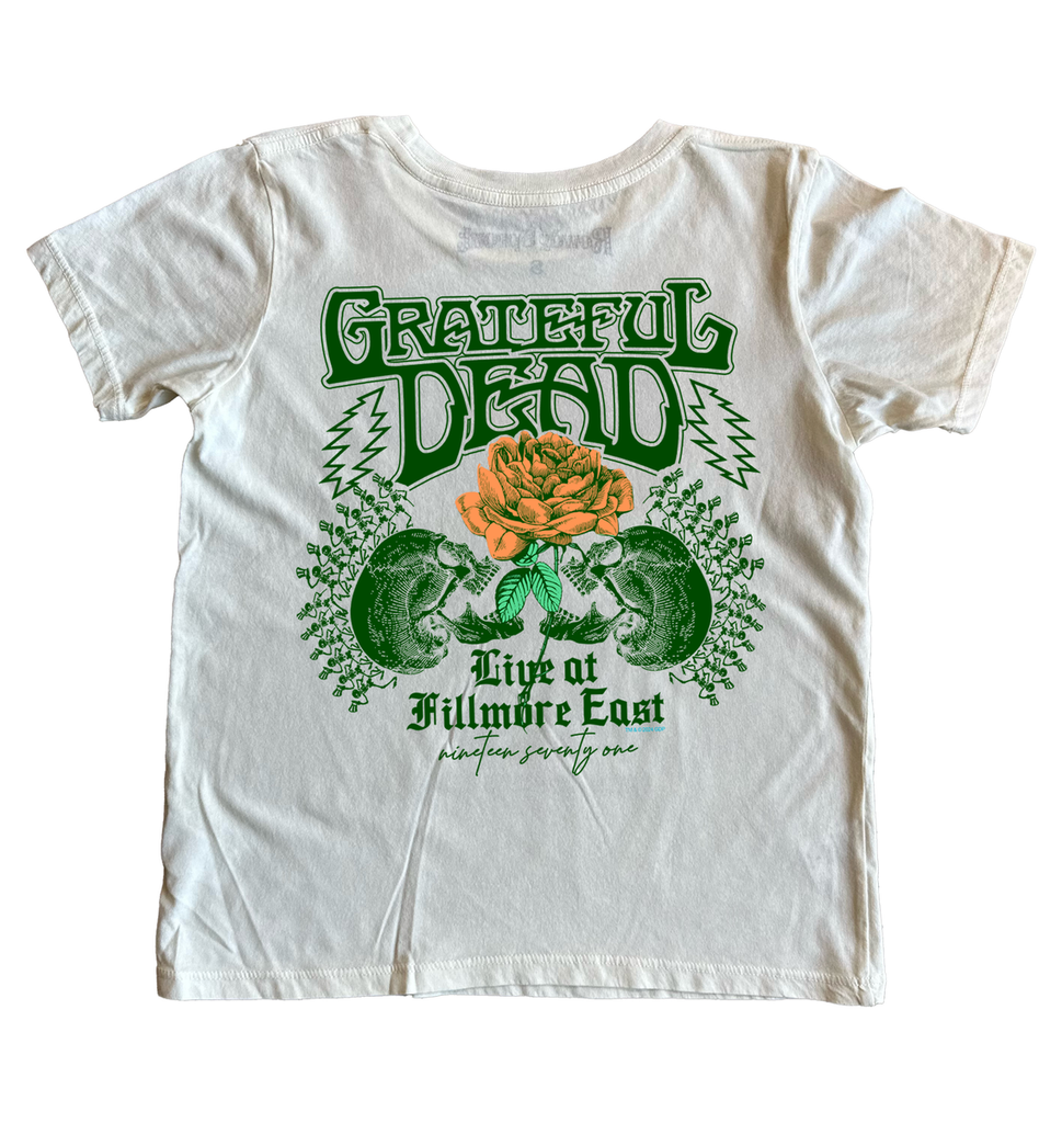 Grateful Dead Skull & Rose White Tee