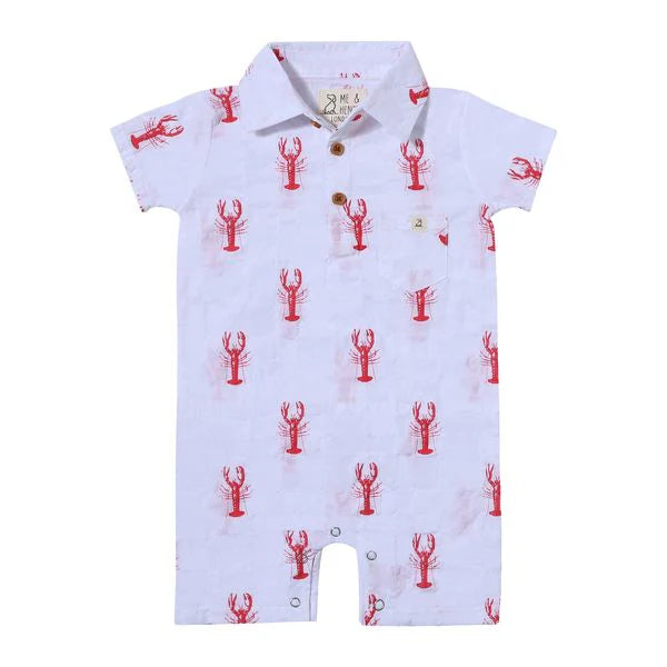 White Lobster Molokai Printed Romper