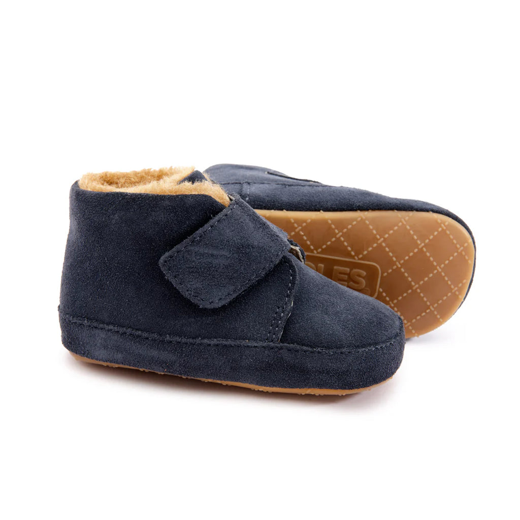 Shloofy Navy Suede