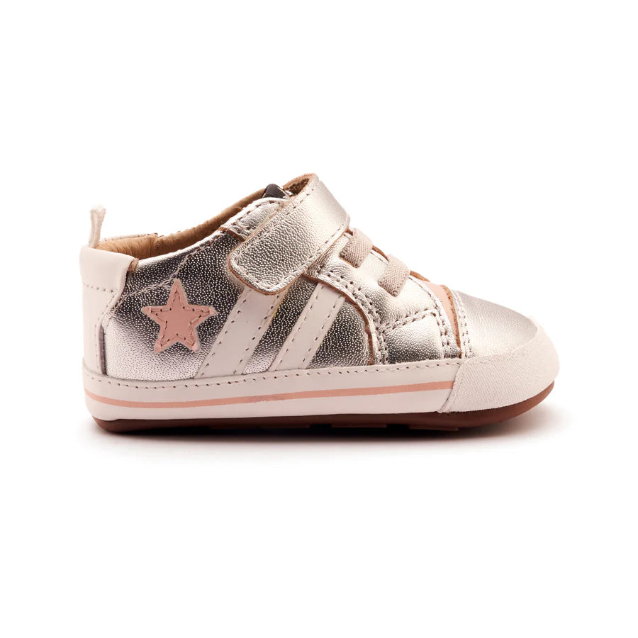Wos Baby Silver & Pink Baby Shoe