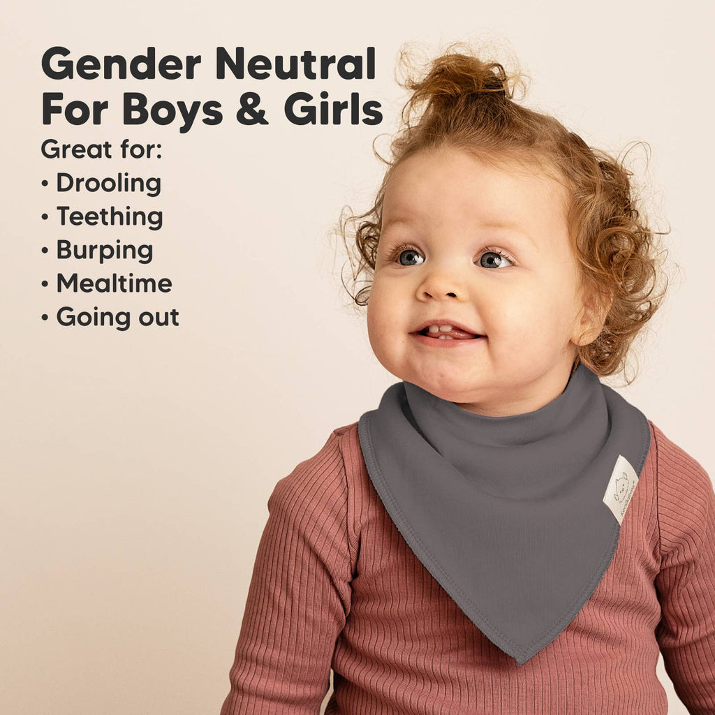 8-pack Baby Bandana Bibs for Boys and Girls