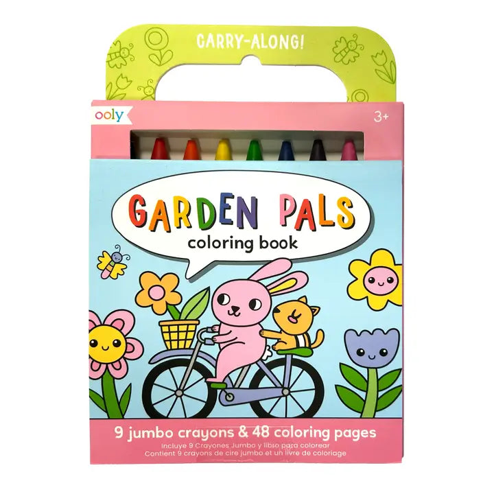 Carry Along Crayon & Coloring Book Kit-Garden Pals