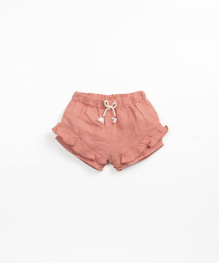 Linen Shorts/ Coral