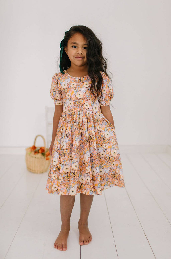 Puff Twirl in Pumpkin Bouquet | Girls Fall Clothing