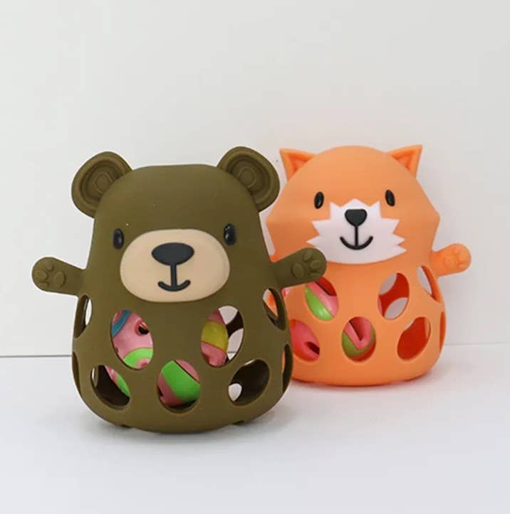 Silicone 3D Funny Fox/Bear Silicone Teeether