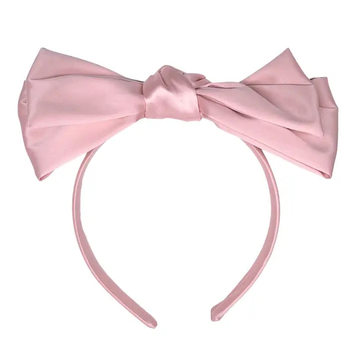 Blush Bow Satin Bow Headband