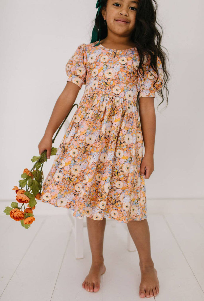 Puff Twirl in Pumpkin Bouquet | Girls Fall Clothing