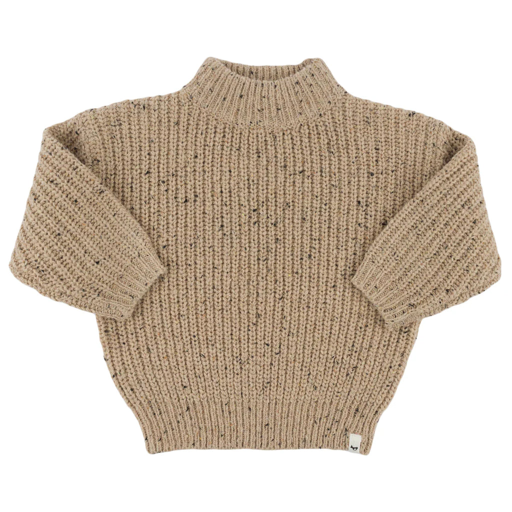 Oat Speckle Grandpa Sweater