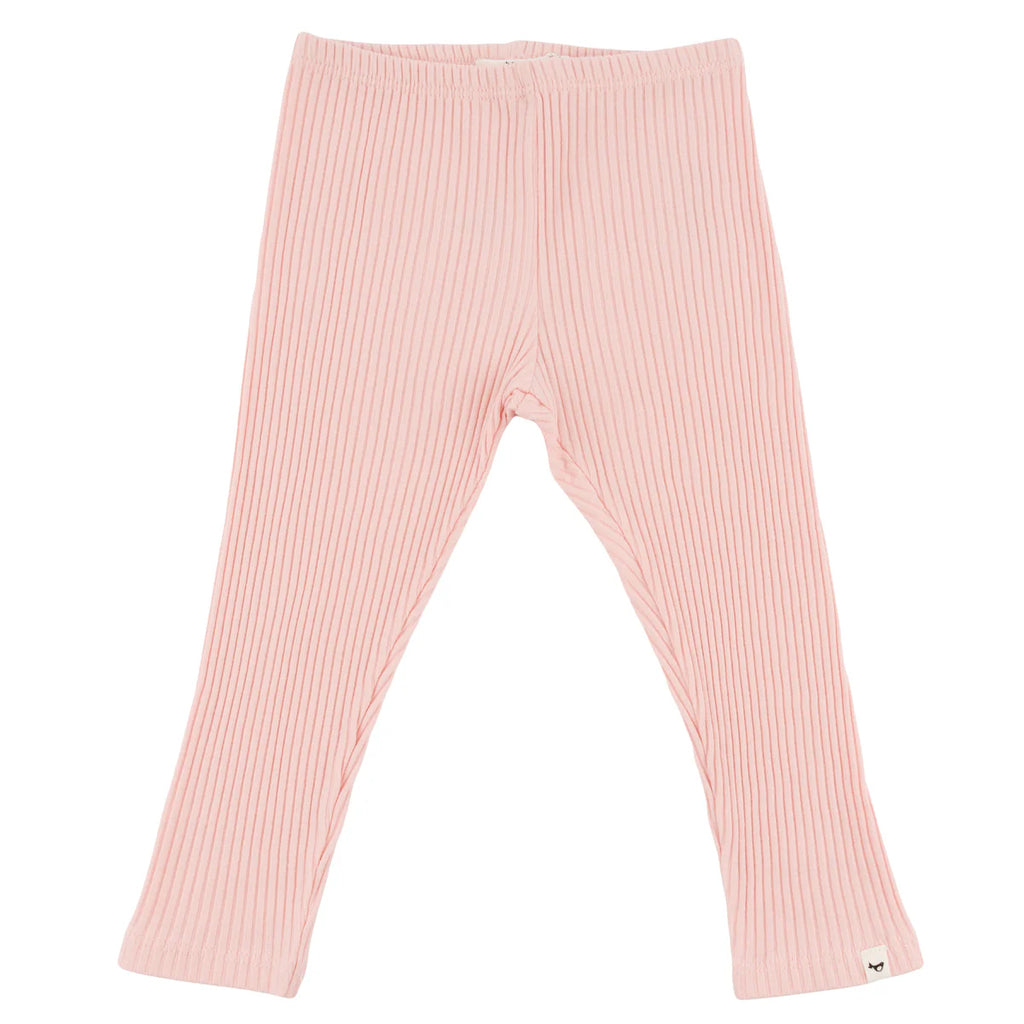 Wide Ribbed Pale Pink Legging