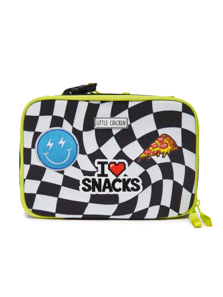 Black Checkered Lunch Box