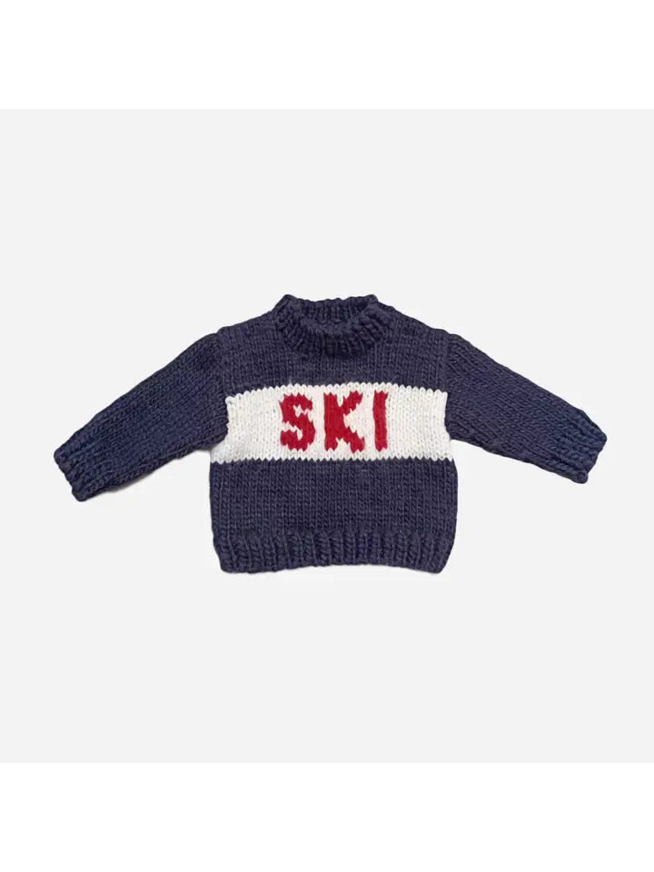 Navy Ski Pullover Sweater