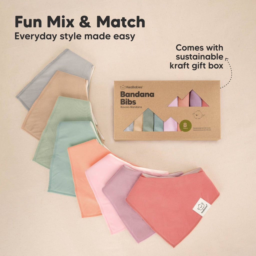 8-pack Baby Bandana Bibs