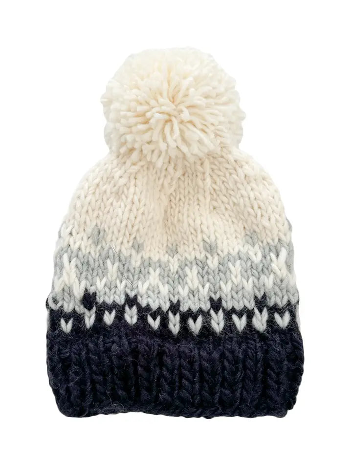 Nell Knit Hat/Navy & Bowie Grey