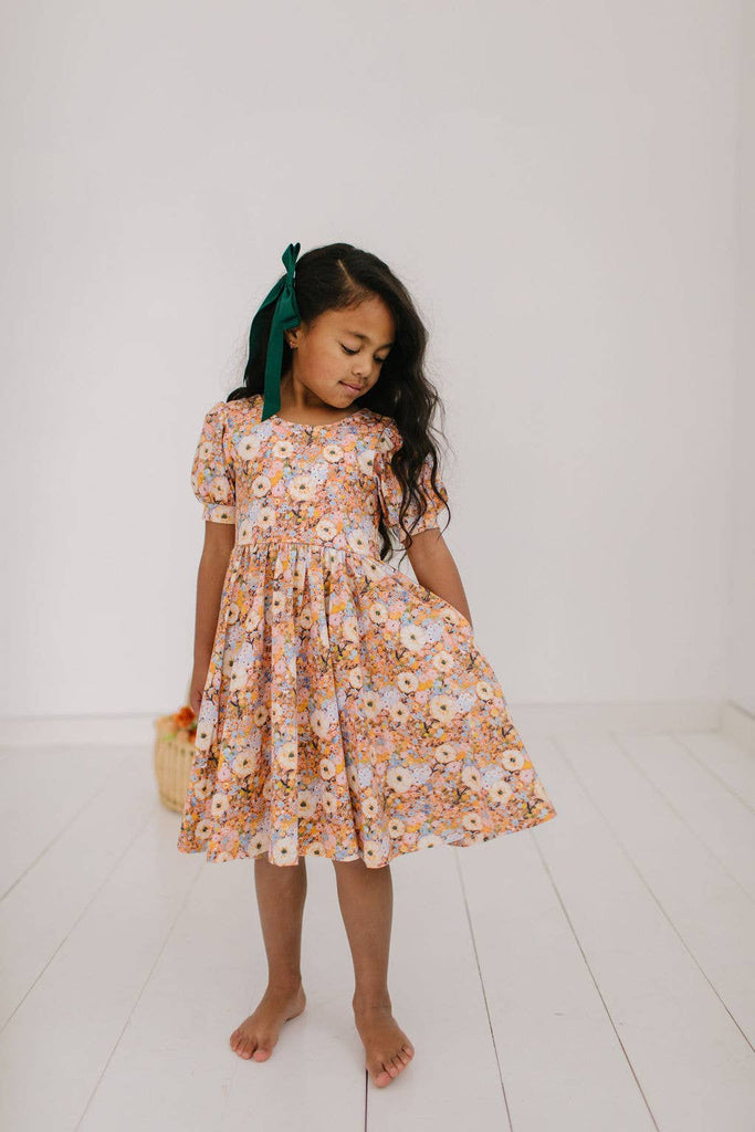 Puff Twirl in Pumpkin Bouquet | Girls Fall Clothing