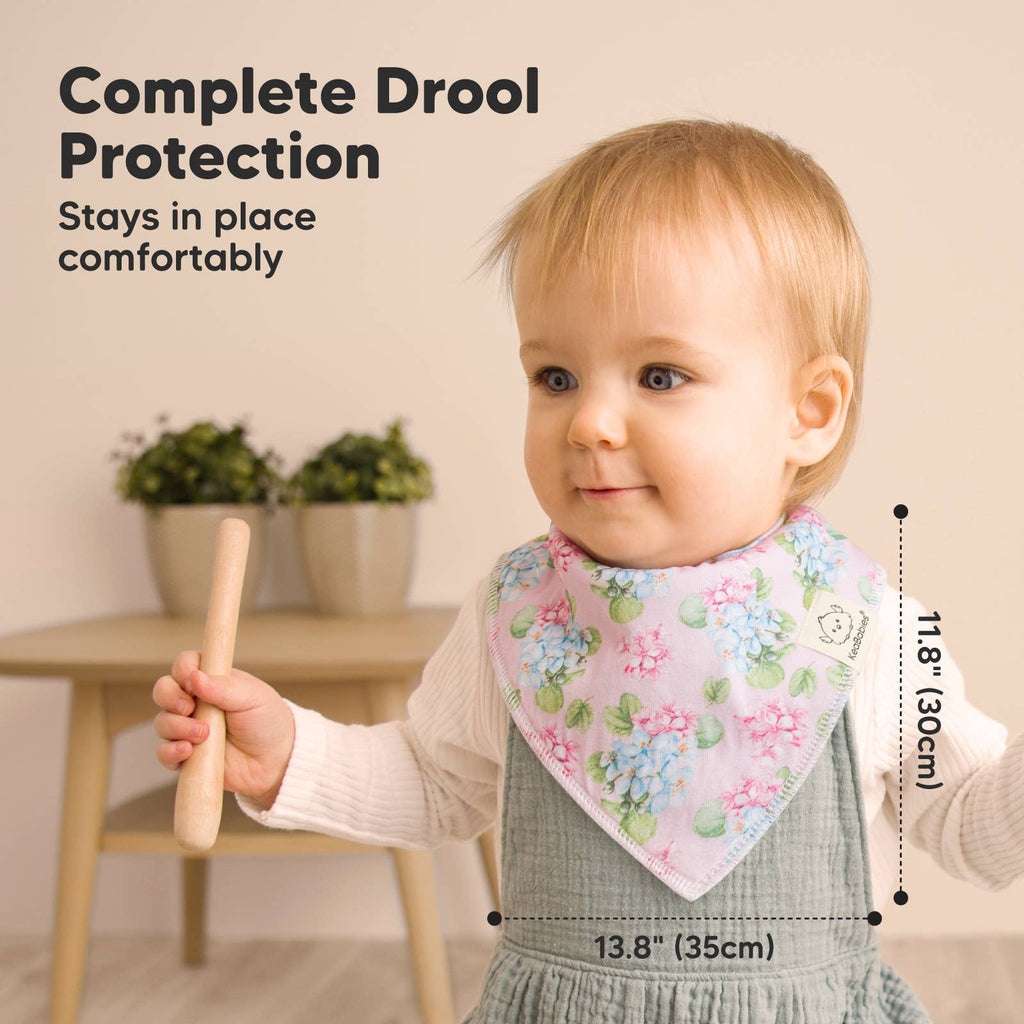 8-pack Baby Bandana Bibs for Girls