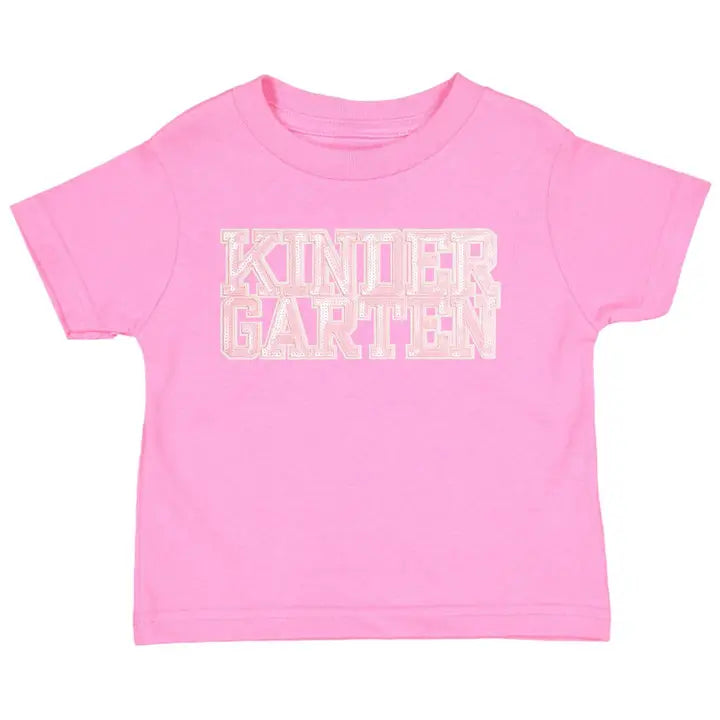 Kindergarten Sequin Patch Short Sleeve Tee