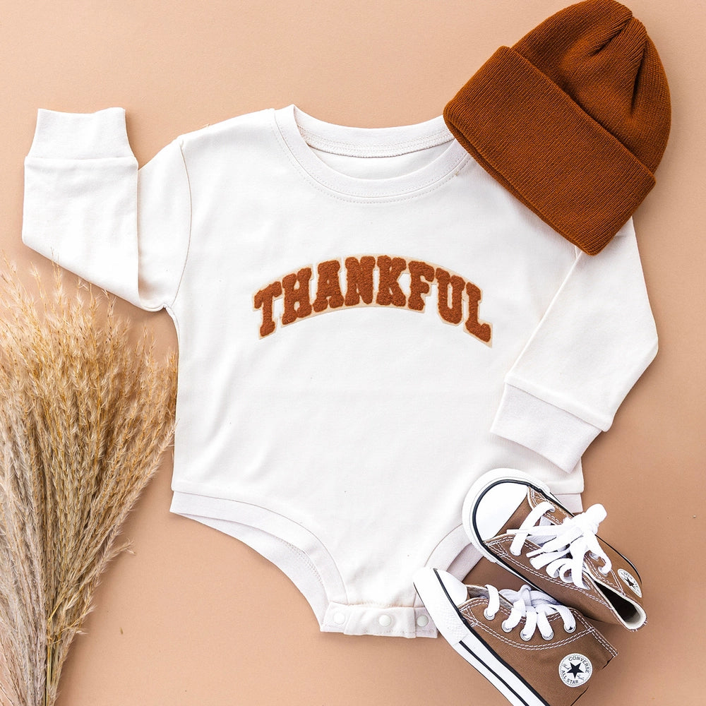 Thankful Patch Varsity Romper
