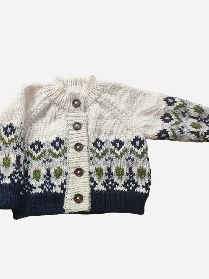 Fairisle Navy Knit Sweater