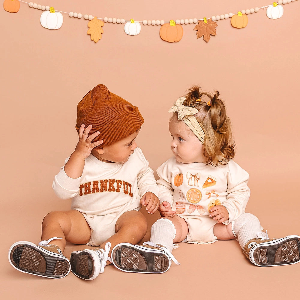 Thankful Patch Varsity Romper
