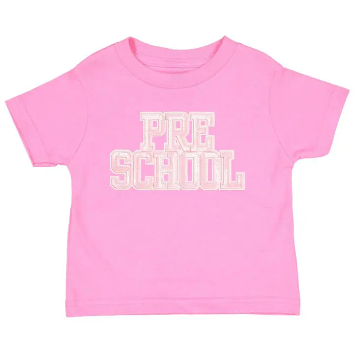 Raspberry Pre School Sequin Patch Tee
