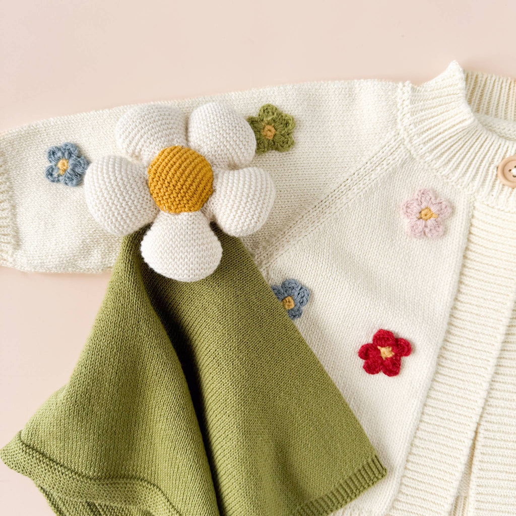 Cotton Flower Cardigan Color Baby Sweater Spring Summer: 0-6m