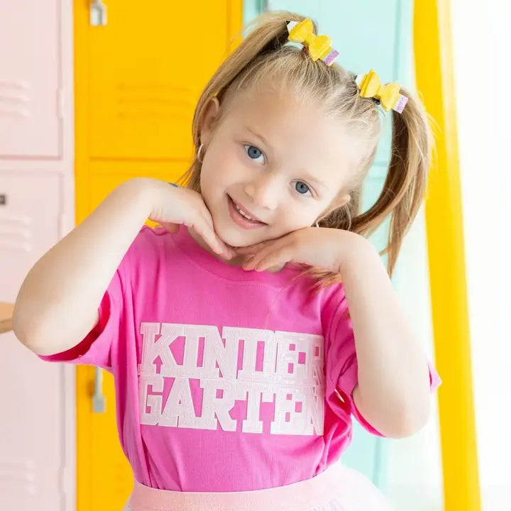 Kindergarten Sequin Patch Short Sleeve Tee