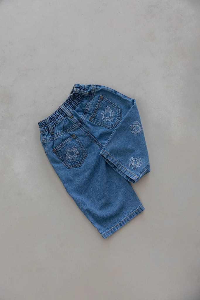 Flower Denim Jeans