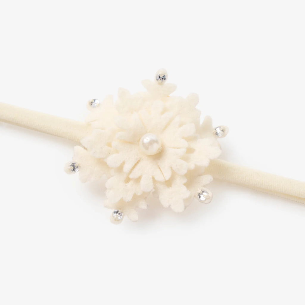 Pearl Snowflake Baby Headband