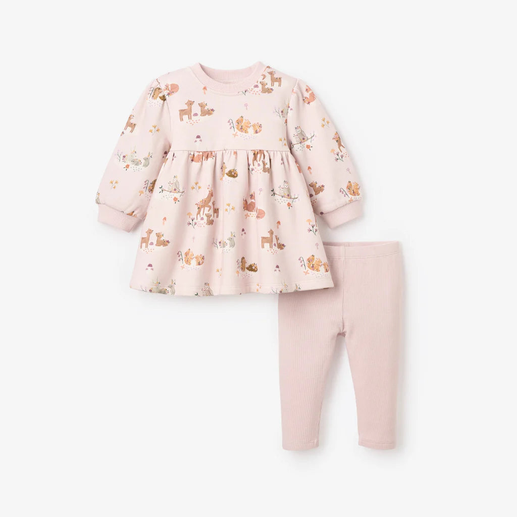 Forest Family Organic Fleece Dress & Legging Set