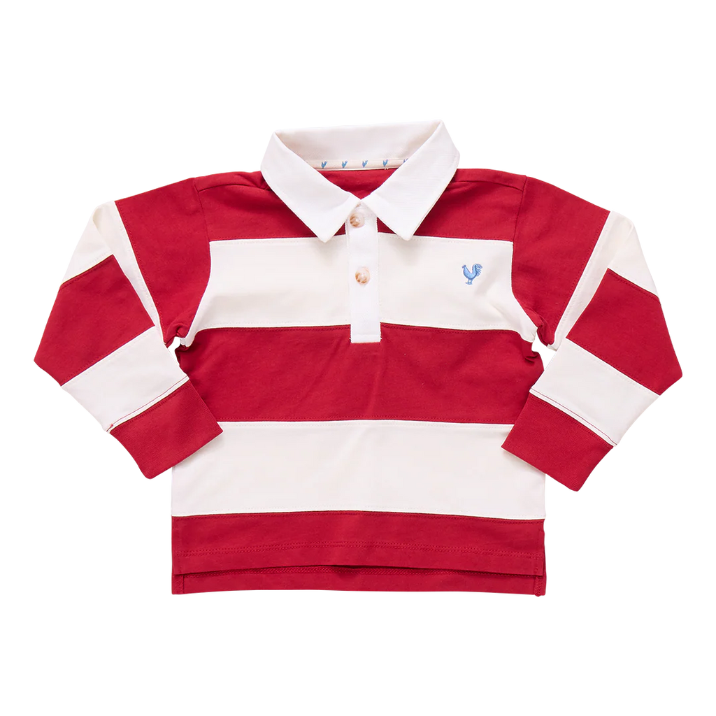Red & White Albert Rugby Shirt