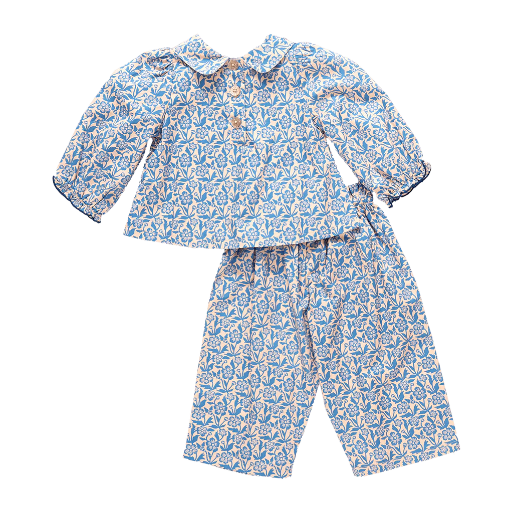 Dawson 2-Piece Blue Climbing Floral Set