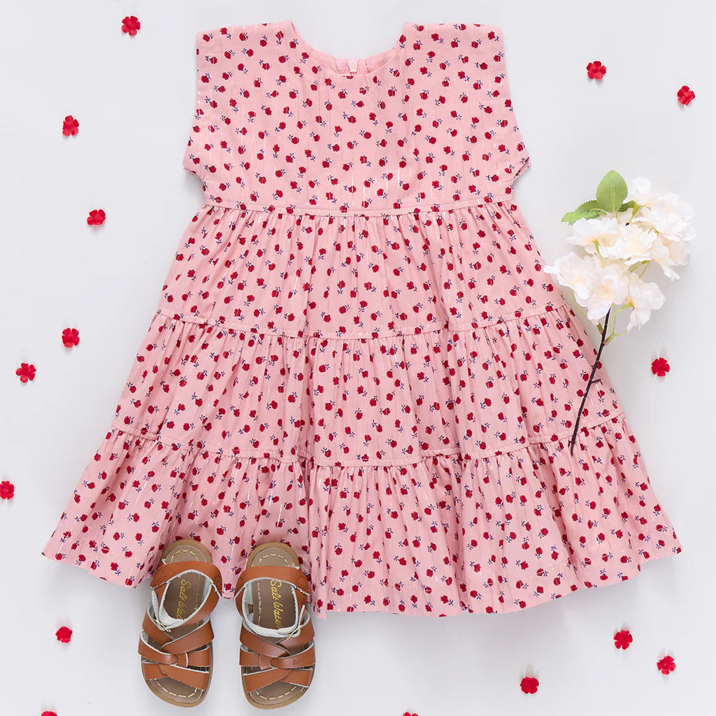 Pink Tiny Roses Peachy Dress