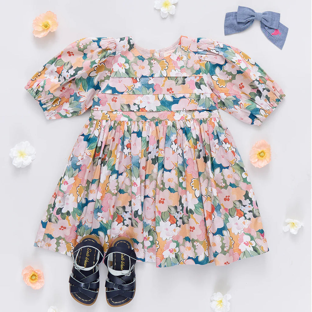 Evelyn Watercolor Floral Dress