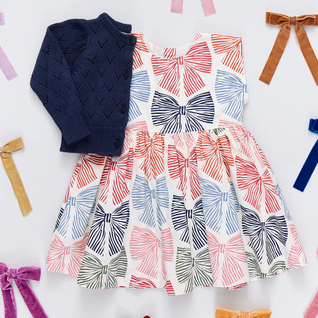 Multi Striped Bows Adaline Dress