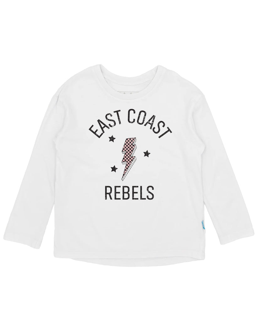 White East Coast Rebel Longsleeve Tee