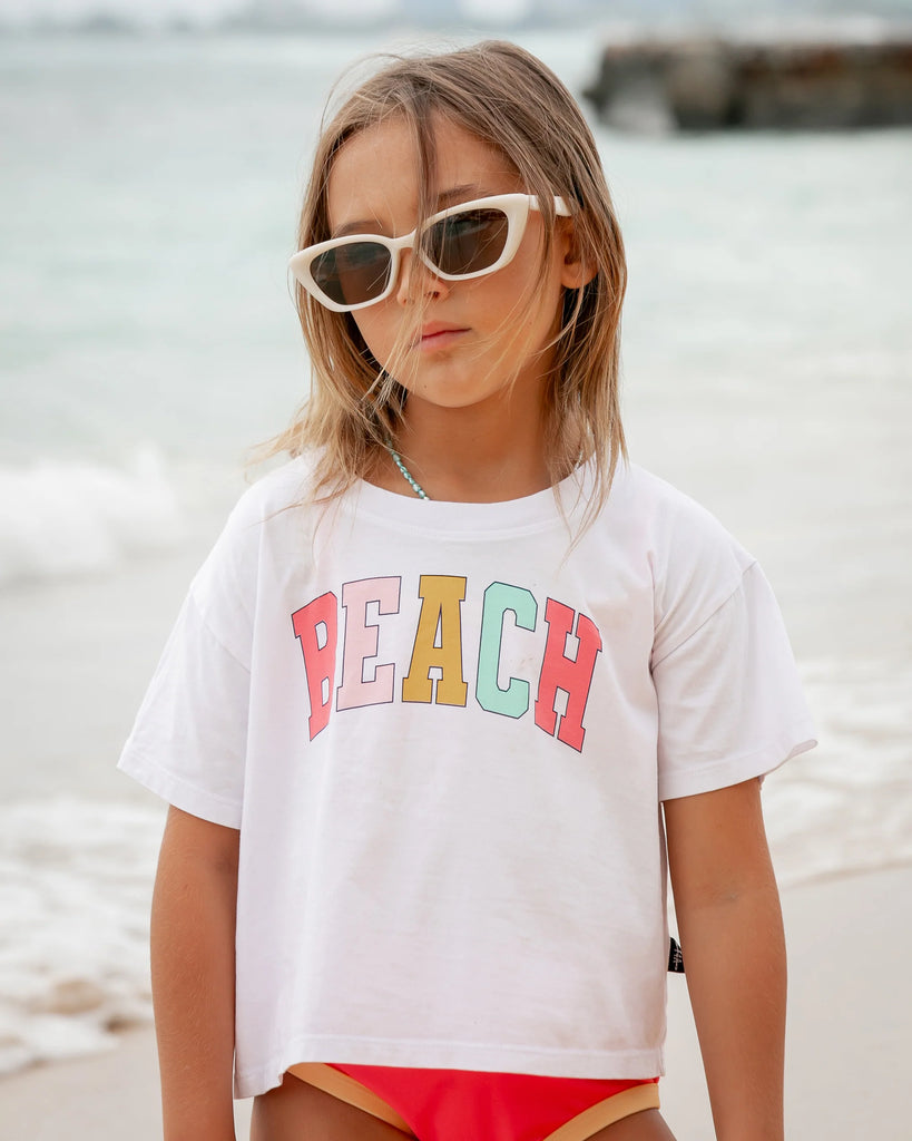 Beach Crop Tee/White