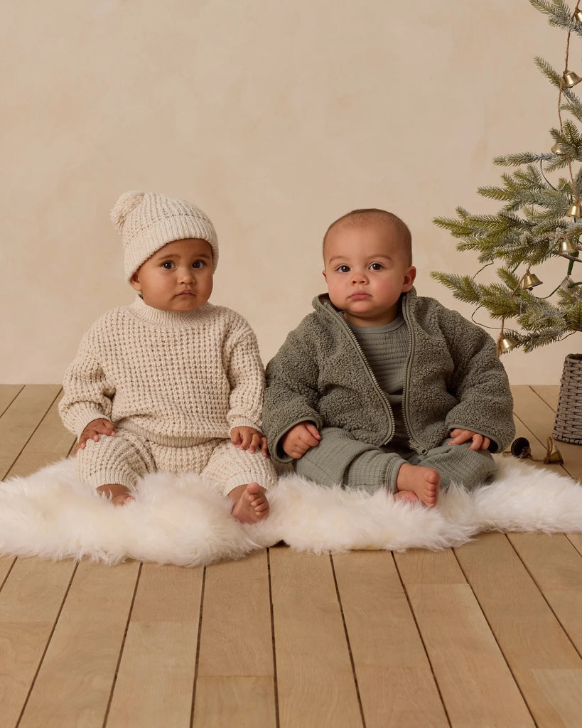Natural Chunky Knit Sweater & Pant Set