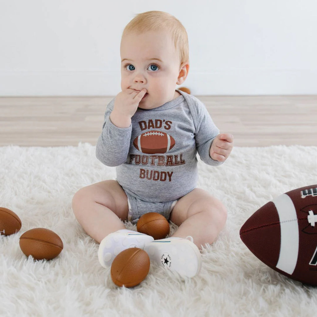 Dad's Football Buddy Grey Bodysuit