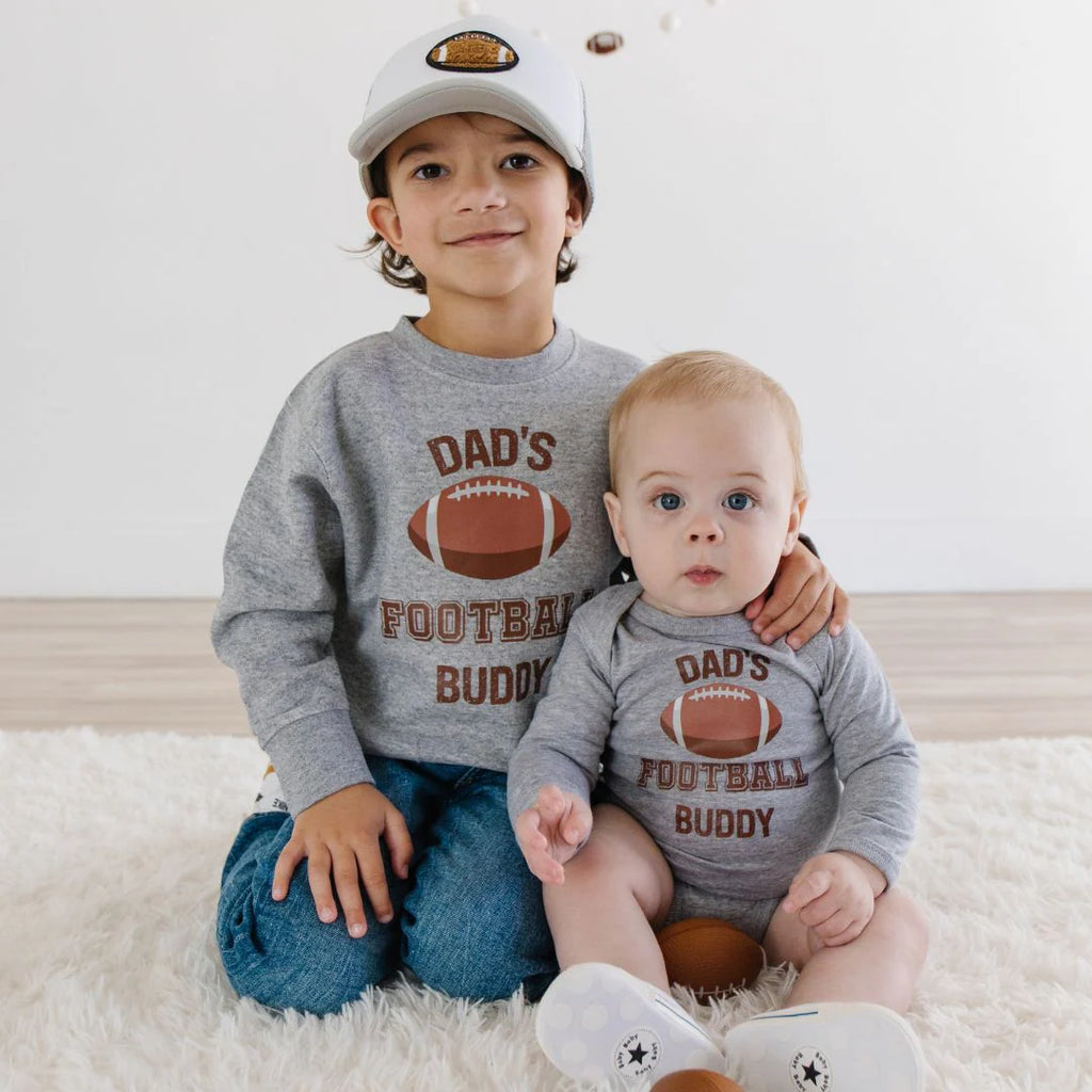 Dad's Football Buddy Grey Bodysuit